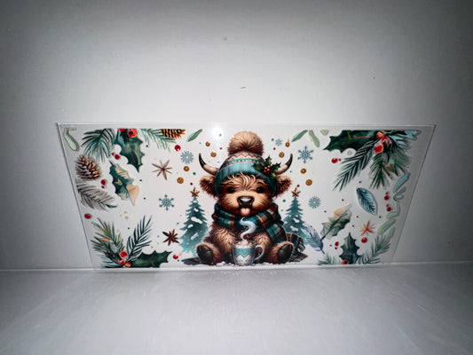 H499 winter cow with hot chocolate