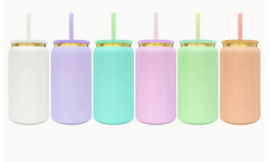 🌸 16oz Stainless Steel Pastel Cup (Non-Snow Globe)