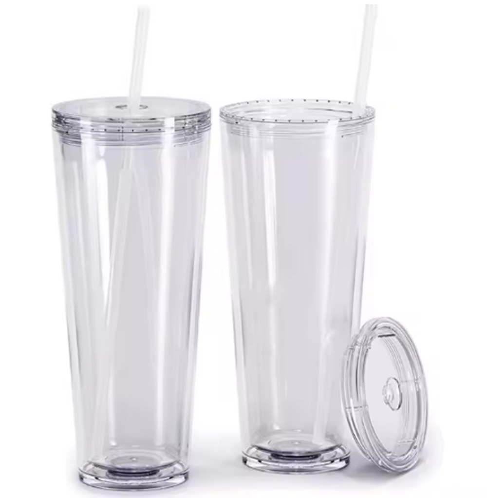 ❄️ 24oz Acrylic Snow Globe Tumbler