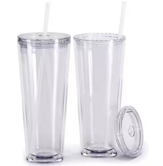 ❄️ 24oz Acrylic Snow Globe Tumbler