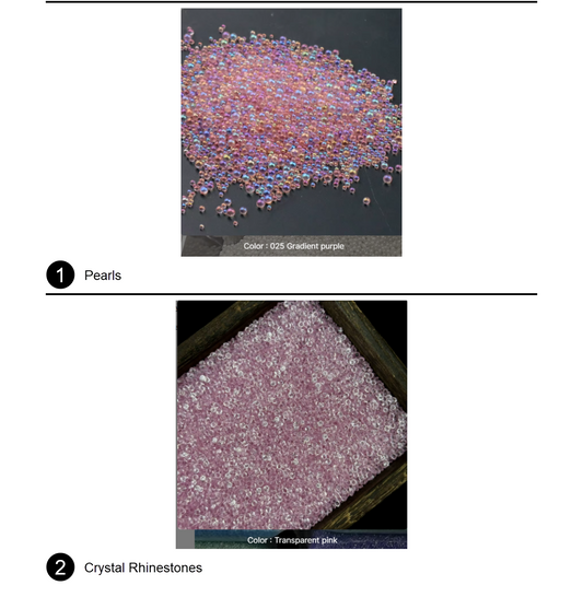 ✨ Substitute Glitter with Rhinestone Crystals or Pearls