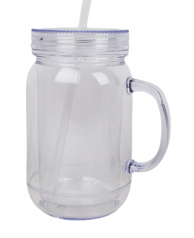 20oz Acrylic Mason Jar Tumbler