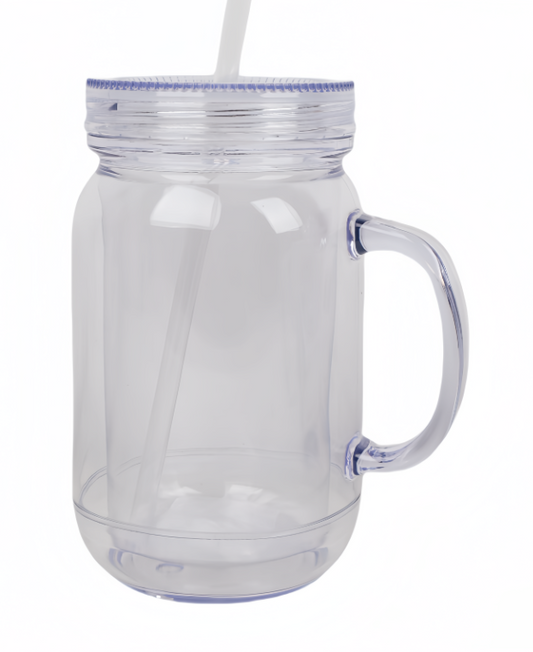 20oz Acrylic Mason Jar Tumbler