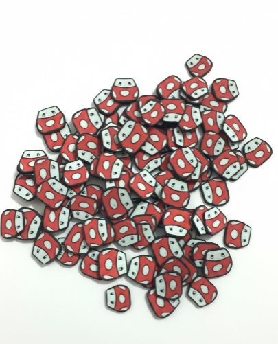 Video Game Mushroom  Clay Pieces – Shaped Glitter 8g | Luxy Customs