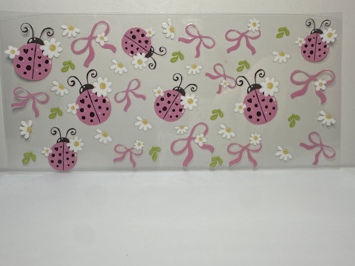 F211 Lady bugs with Flower and Bows