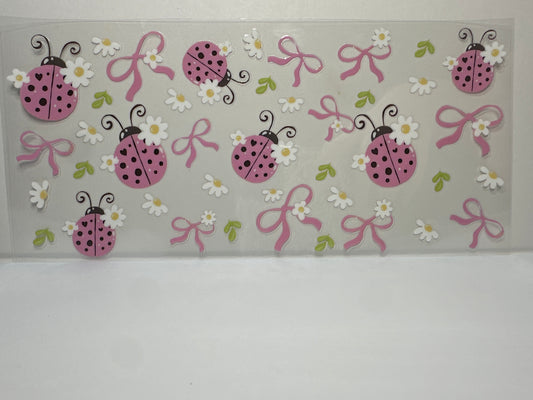 F211 Lady bugs with Flower and Bows