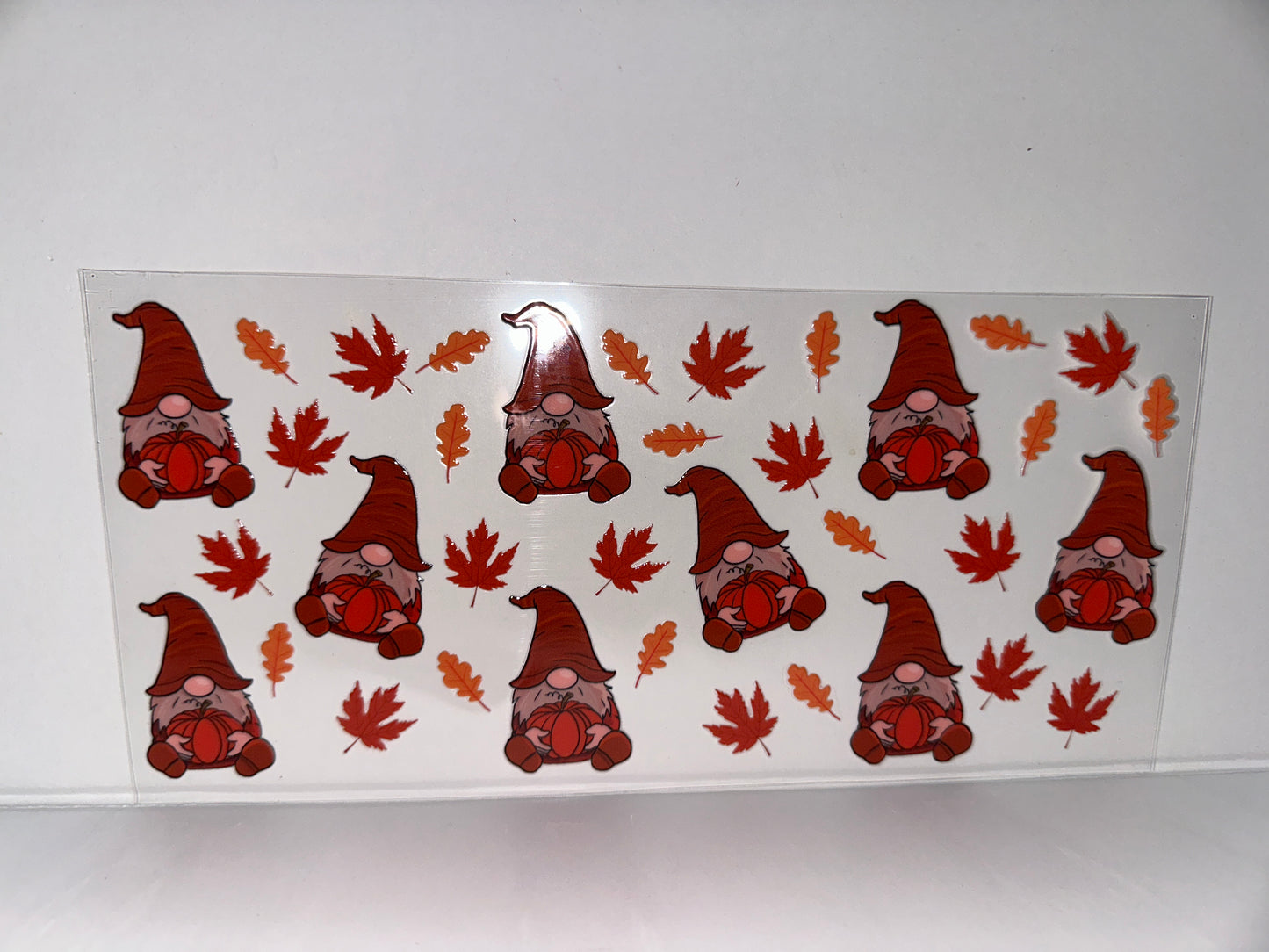 G997 fall gnome with pumpkin and leaves