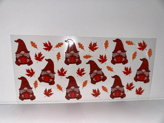G997 fall gnome with pumpkin and leaves