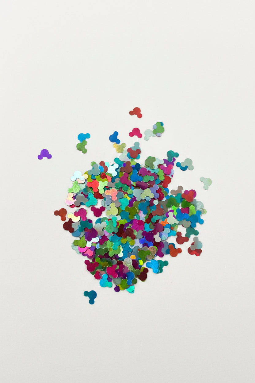 Multicolored Micky - Shaped Glitter 8g | Luxy Customs