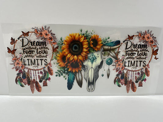 G583 western skull dream without fear love without limits