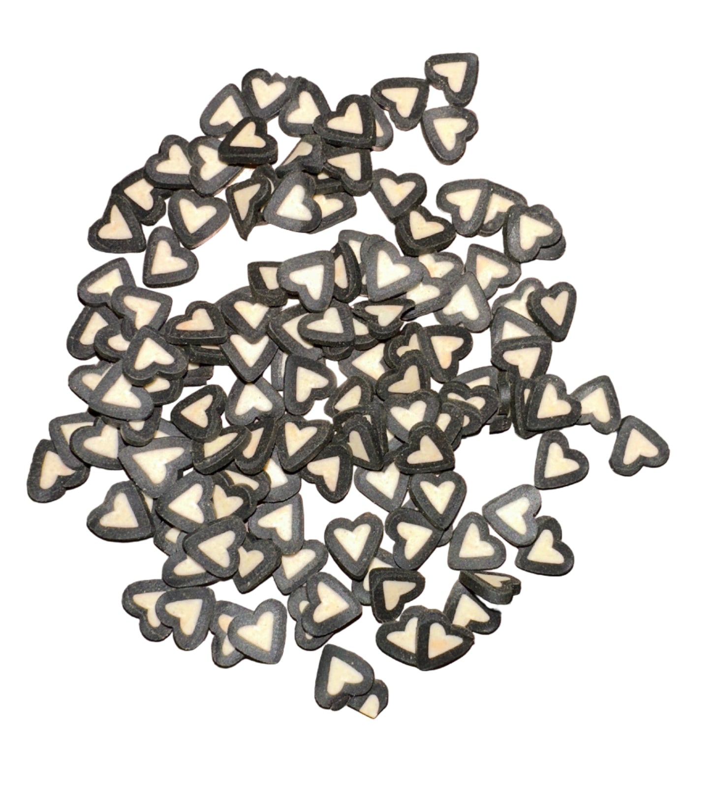 Black Hearts Clay Pieces