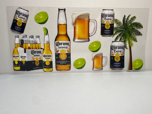F328 Corona Beer with palm tree limes
