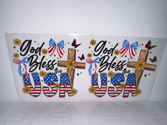 H2080 Red white and blue God bless USA