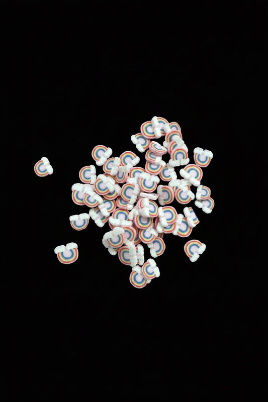 Rainbow Clay Pieces – Shaped Glitter 8g | Luxy Customs