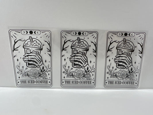G569 iced coffee, tarot card