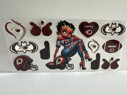 G801 NFL football Redskins Betty Boop