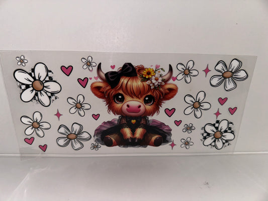 H132 cow with black tutu and flowers