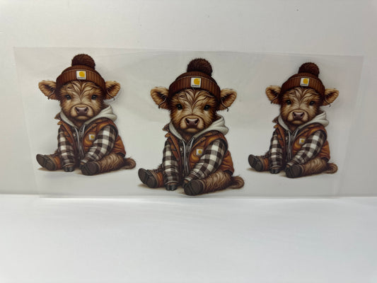 G499 cow with plaid jacket