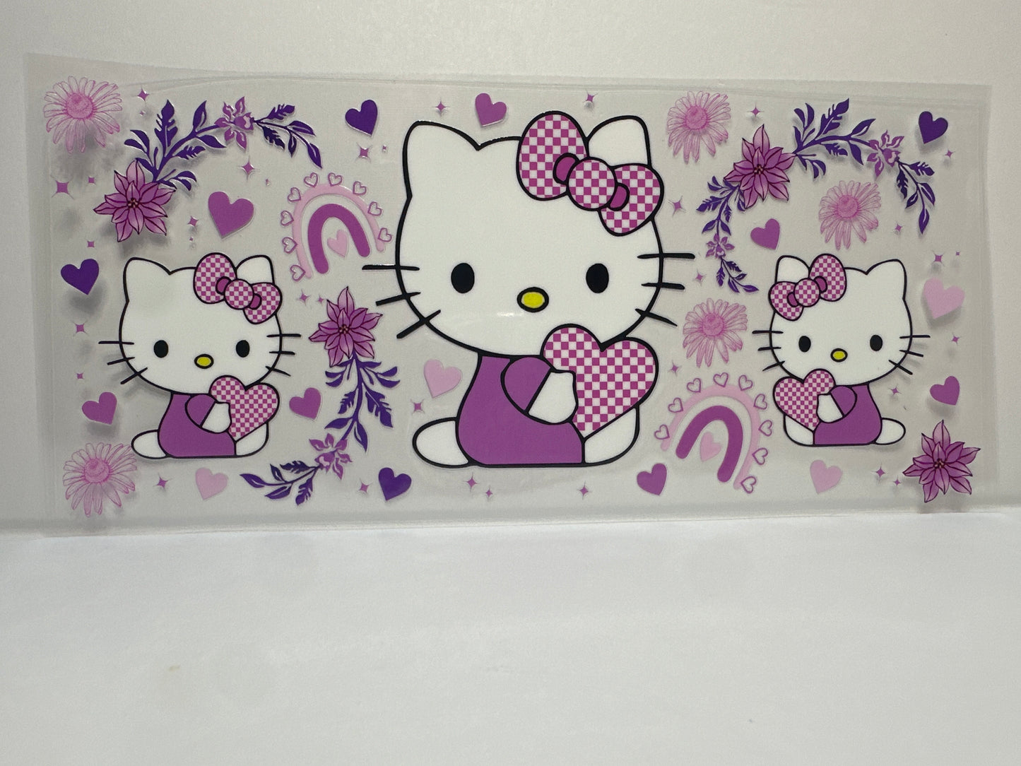 F154 Hello Kitty with flowers and rainbows