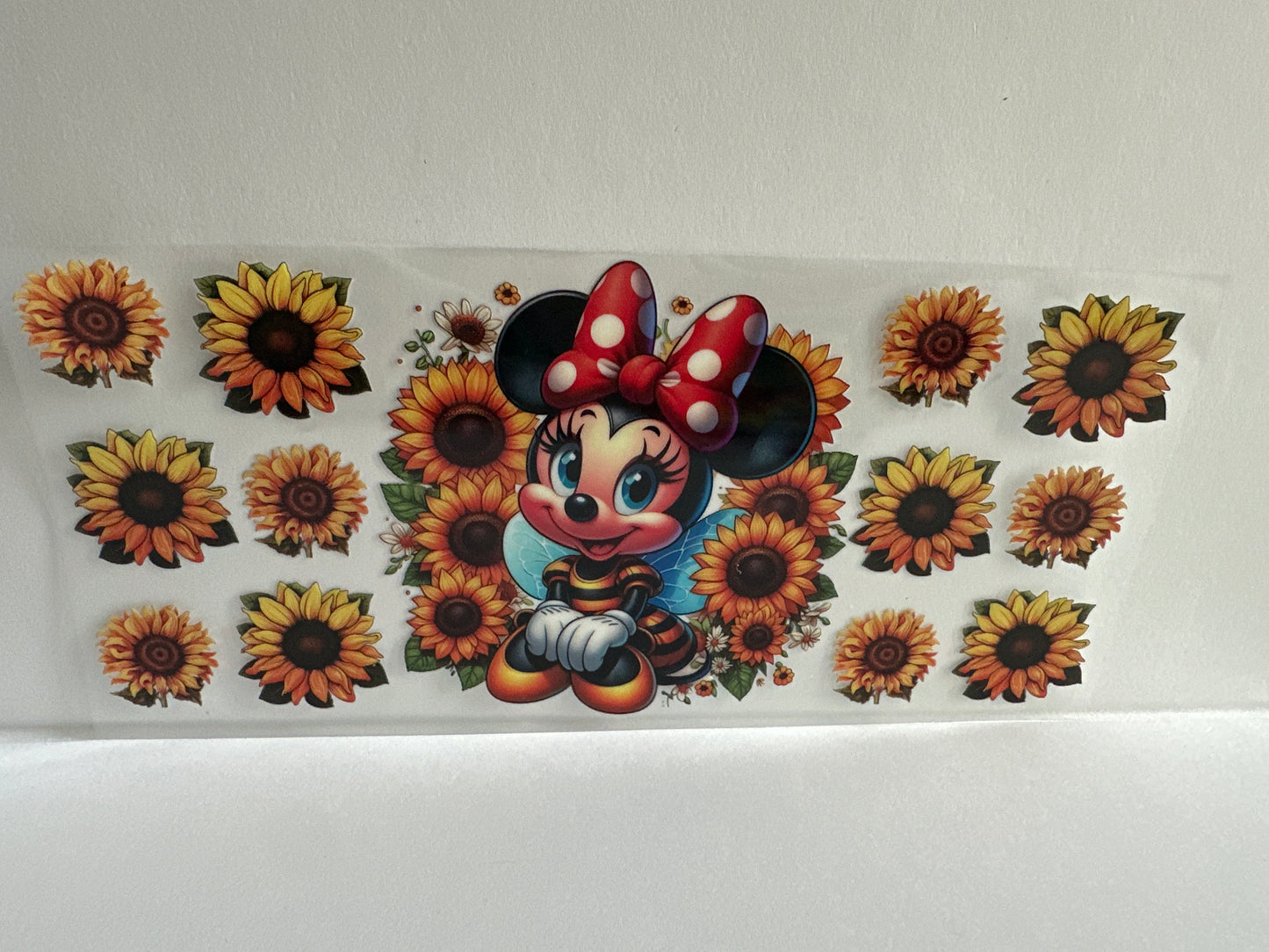 G977 Disney princess Minnie Mouse bee with sunflowers