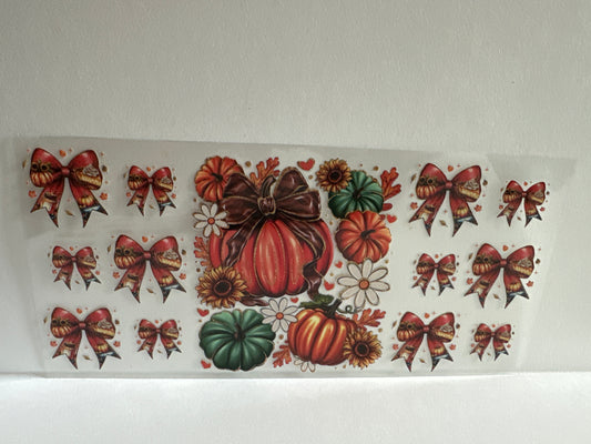 G992 fall pumpkin and bows