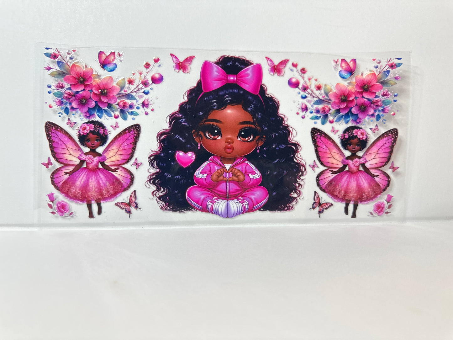 E310 little girl with butterflies