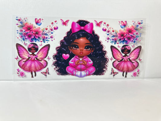 E310 little girl with butterflies