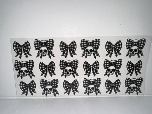 G1267 skulls and checkered bows