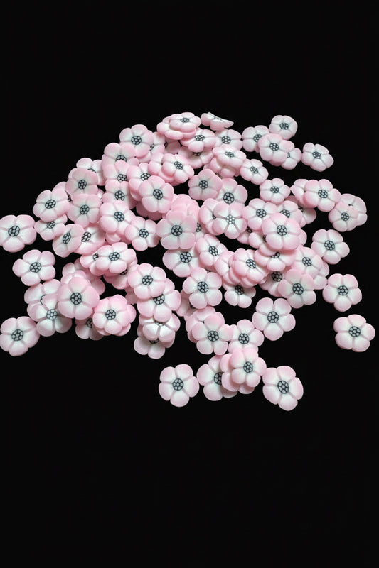 Pink hibiscus Flower Clay– Shaped Glitter 8g | Luxy Customs