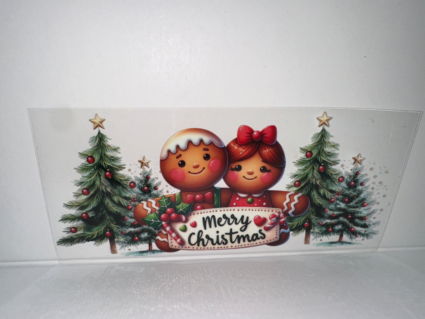 G1070 merry Christmas gingerbread with Christmas trees