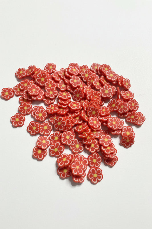Dark Orange Flower Clay– Shaped Glitter 8g | Luxy Customs