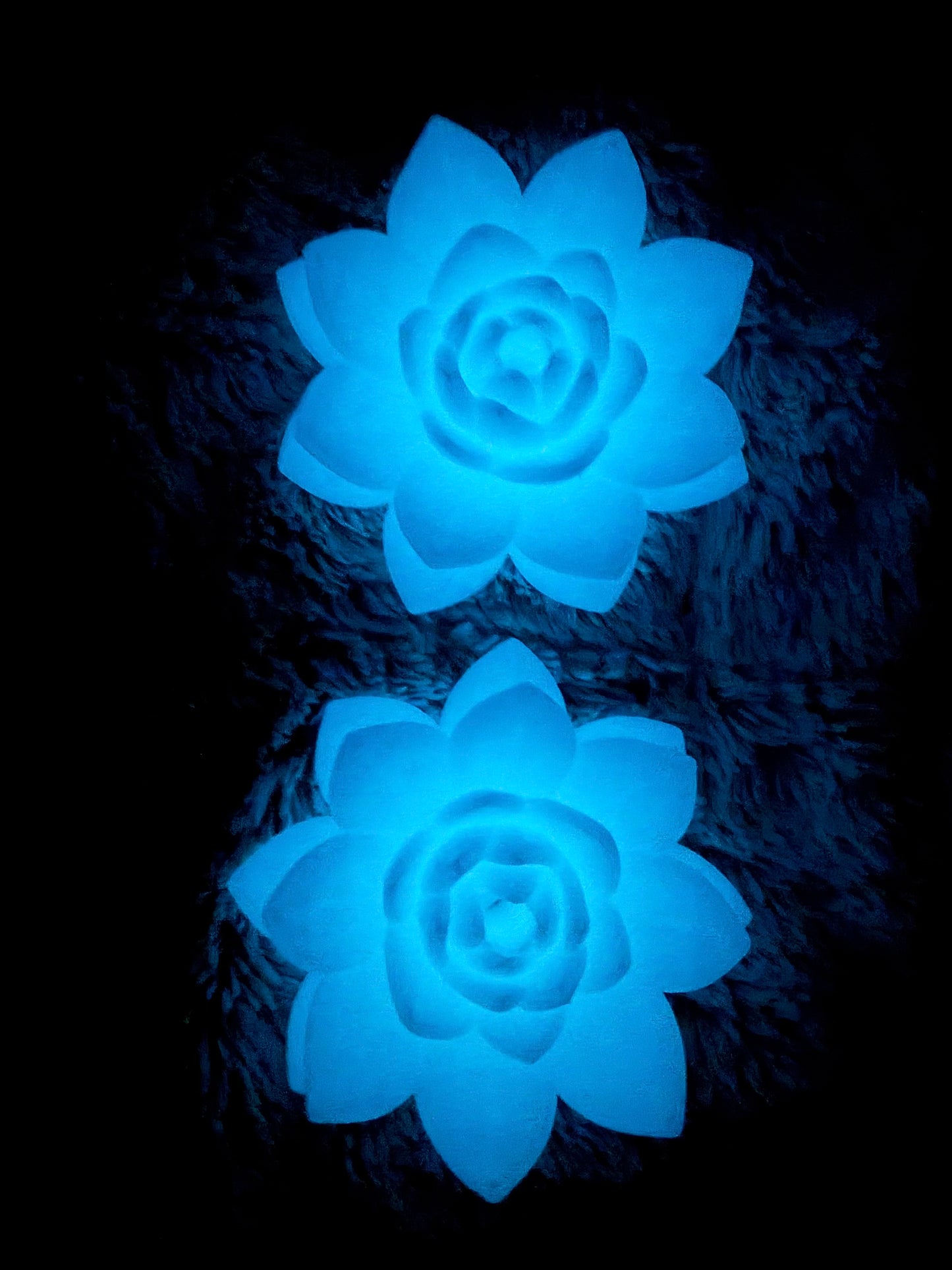 Glow in the Dark Lotus Flower Cup Topper – Blue or Green