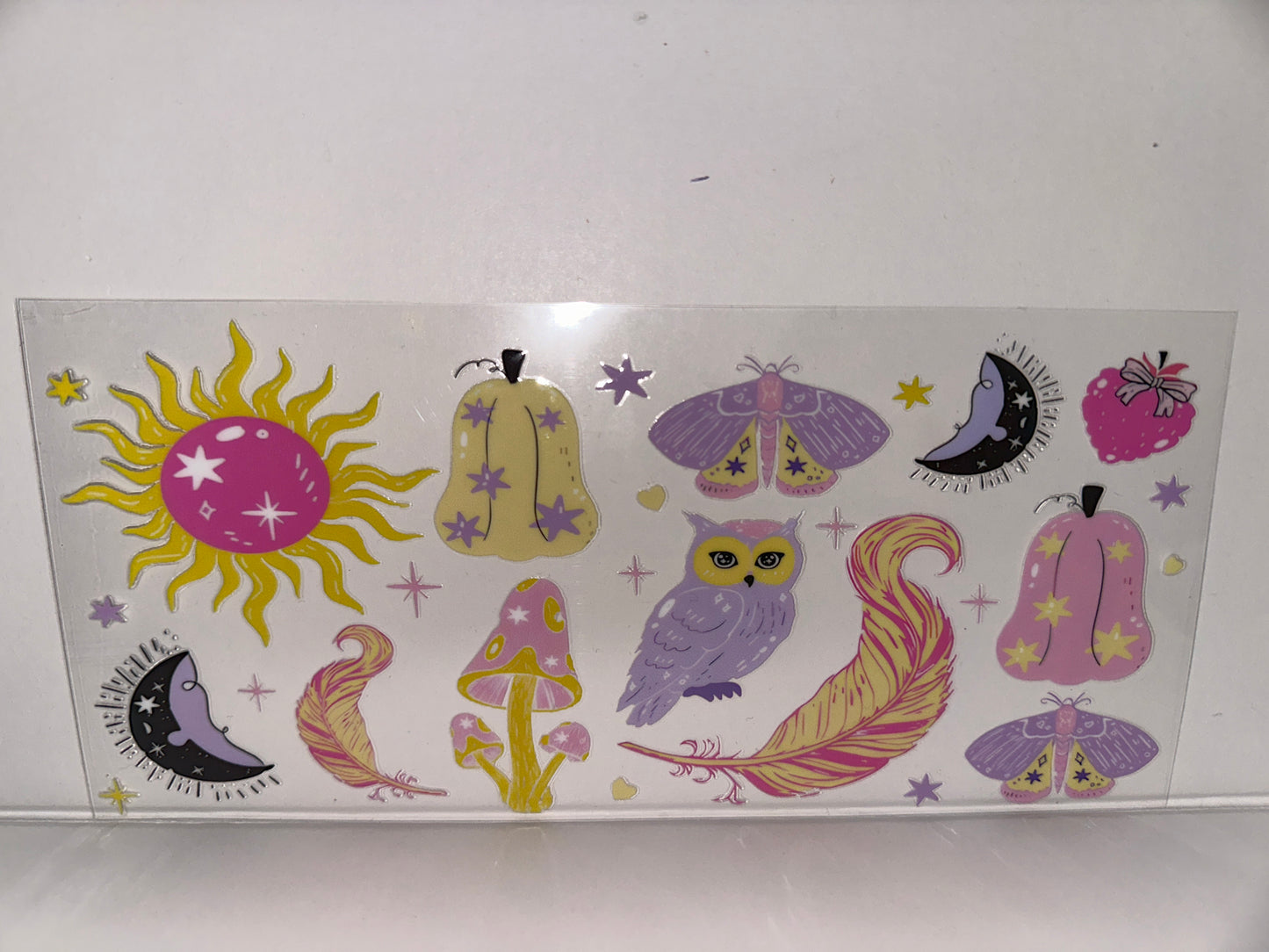 H552 sun moon owl feather girly