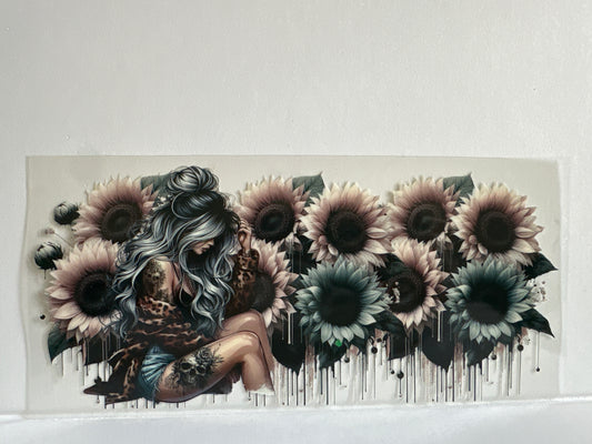 H48 tattooed girl w/flowers sassy