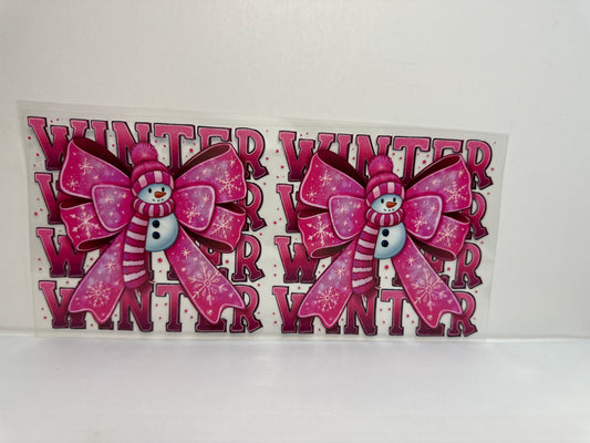 G221 winter snowman bow Christmas