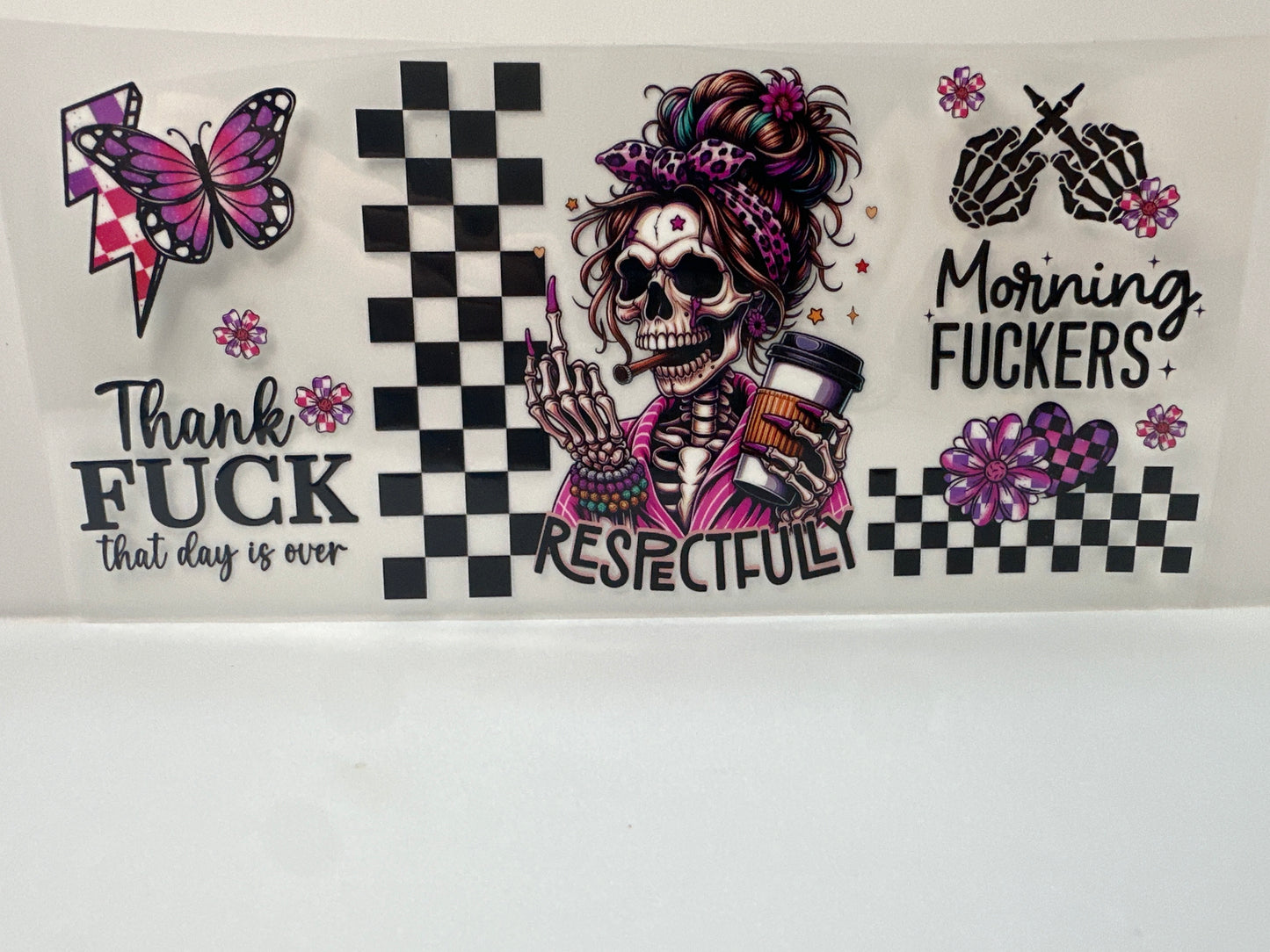 F867 morning fuckers skull