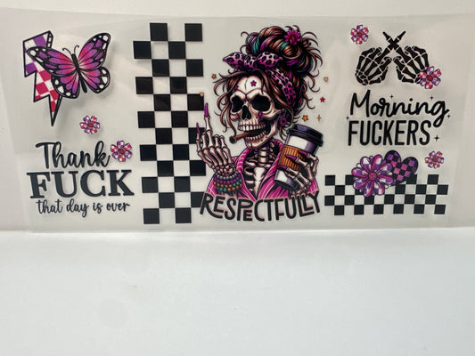 F867 morning fuckers skull