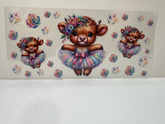 F436 Cow with multicolored tutu