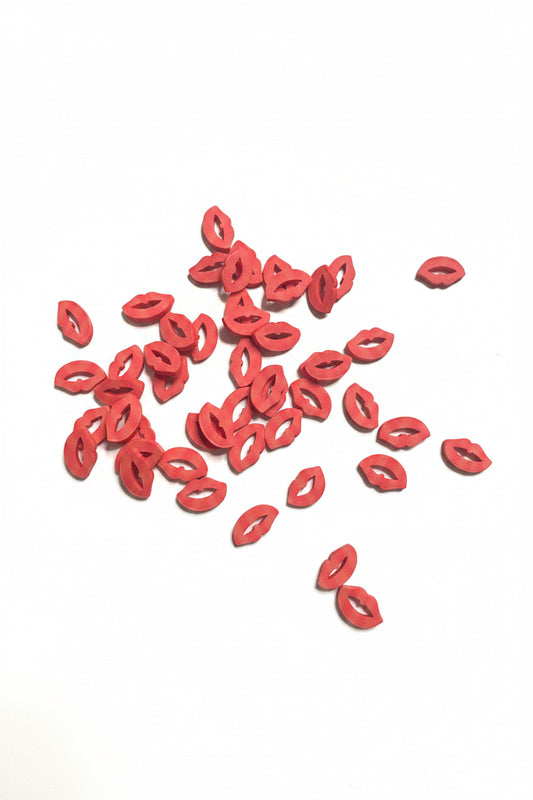 Lips Clay Pieces Red – Shaped Glitter 8g | Luxy Customs
