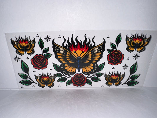 H2290 Butterflies and flowers
