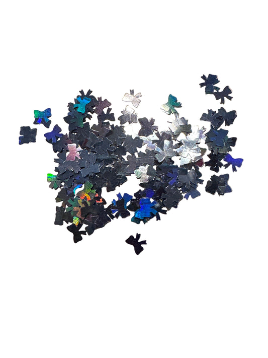 Black bow Shaped Glitter