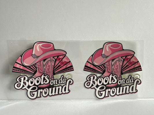 H21 boots on the ground pink western