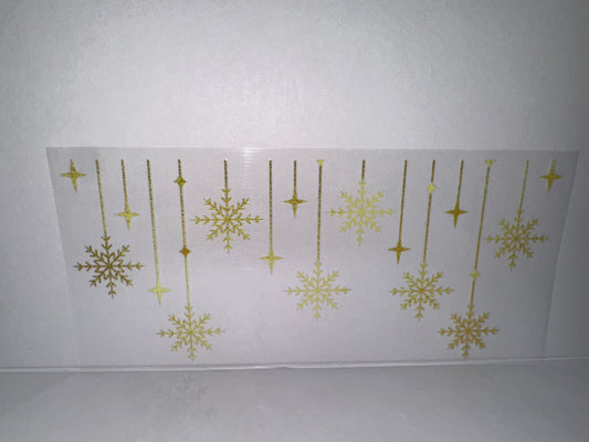 H2813 Gold Snowflakes