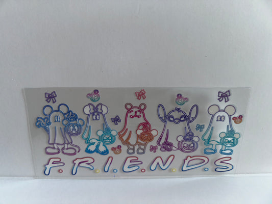 G1028 Halloween neon ghost friends