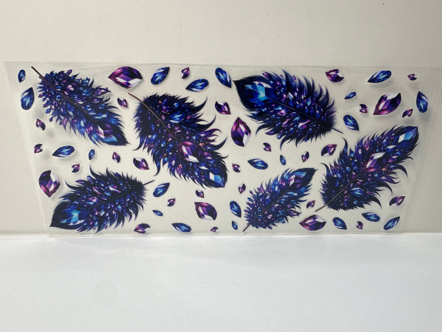 G390 purple and blue feathers