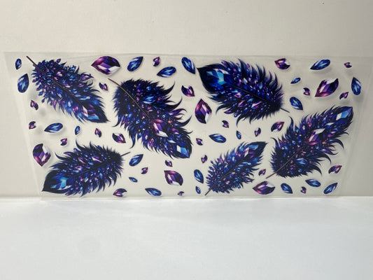 G390 purple and blue feathers