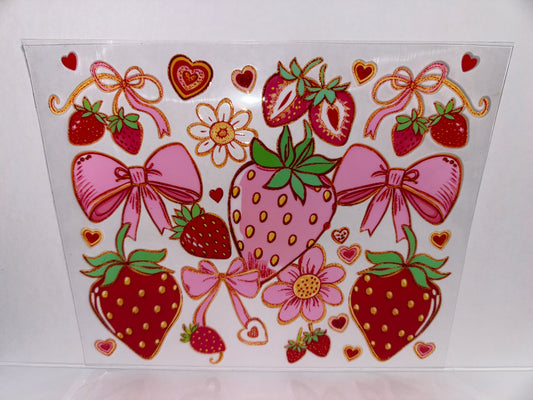 H2078 24oz Strawberry, Bows, and Hearts