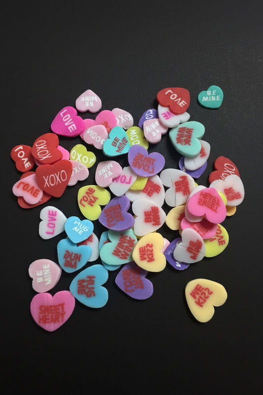 Love Hearts Clay – Shaped Glitter 8g | Luxy Customs