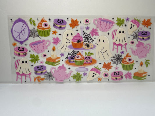 F369 Halloween snacks with ghost and cupcakes