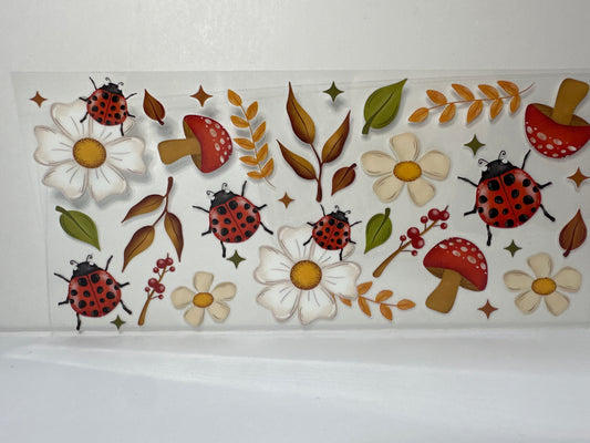 F214 Lady Bugs Flowers